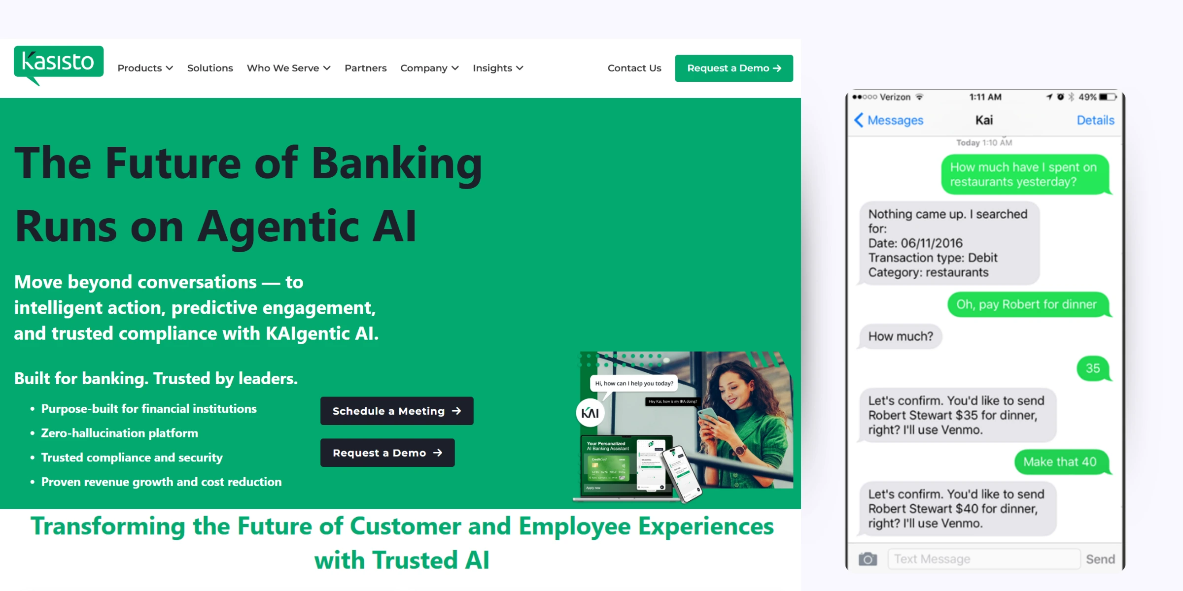 home page of Kasisto