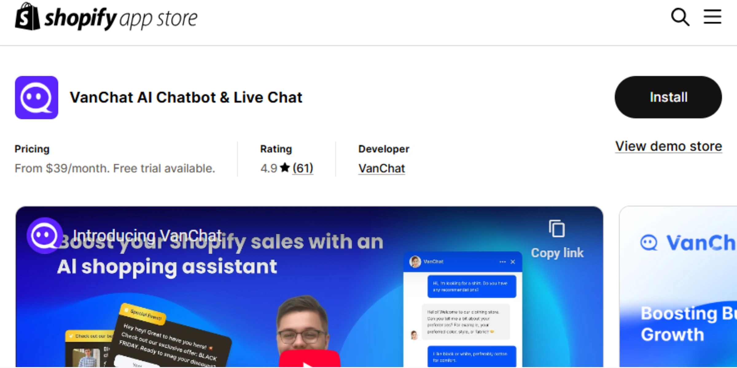 home page of VanChat