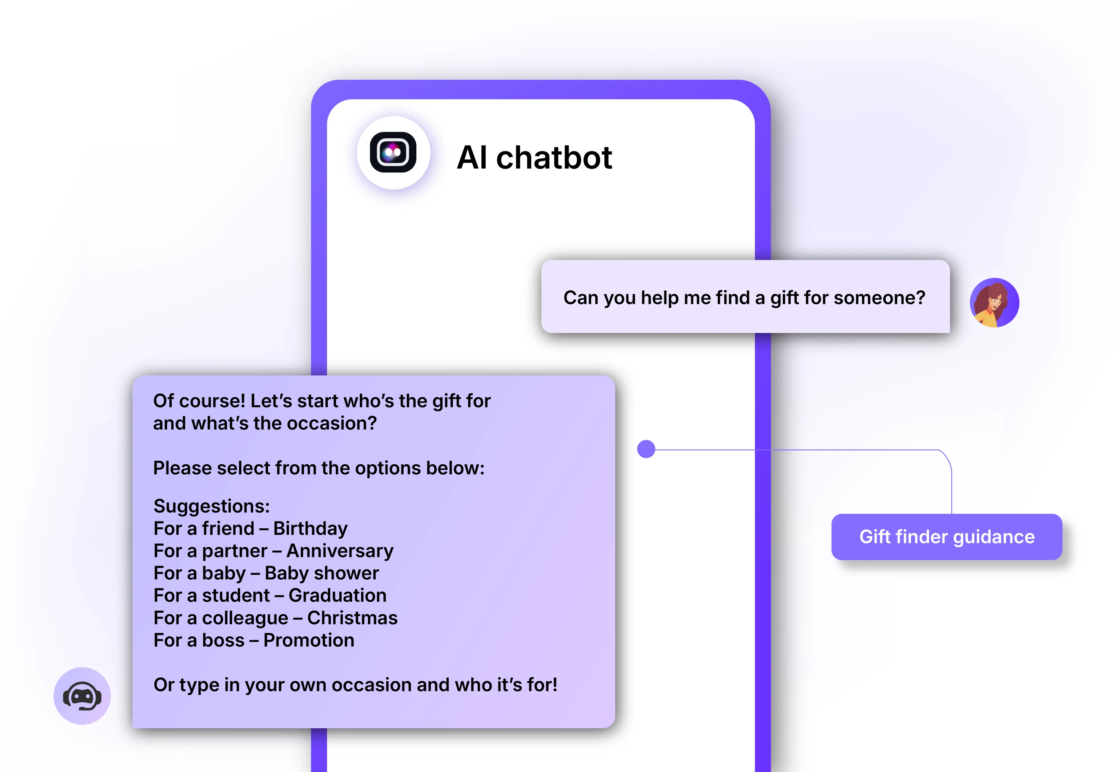 Gift finder guidance