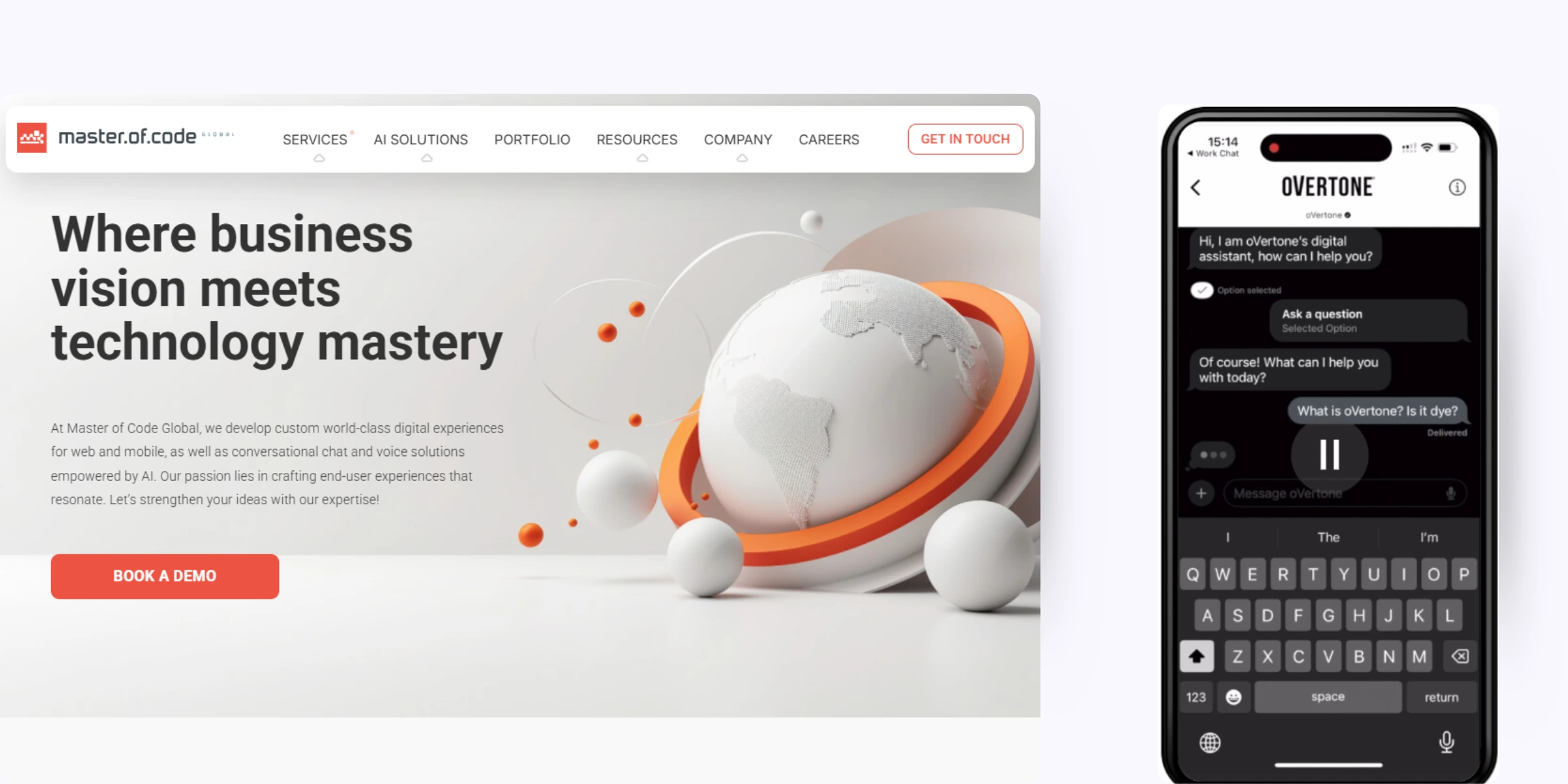 home page of Master of Code