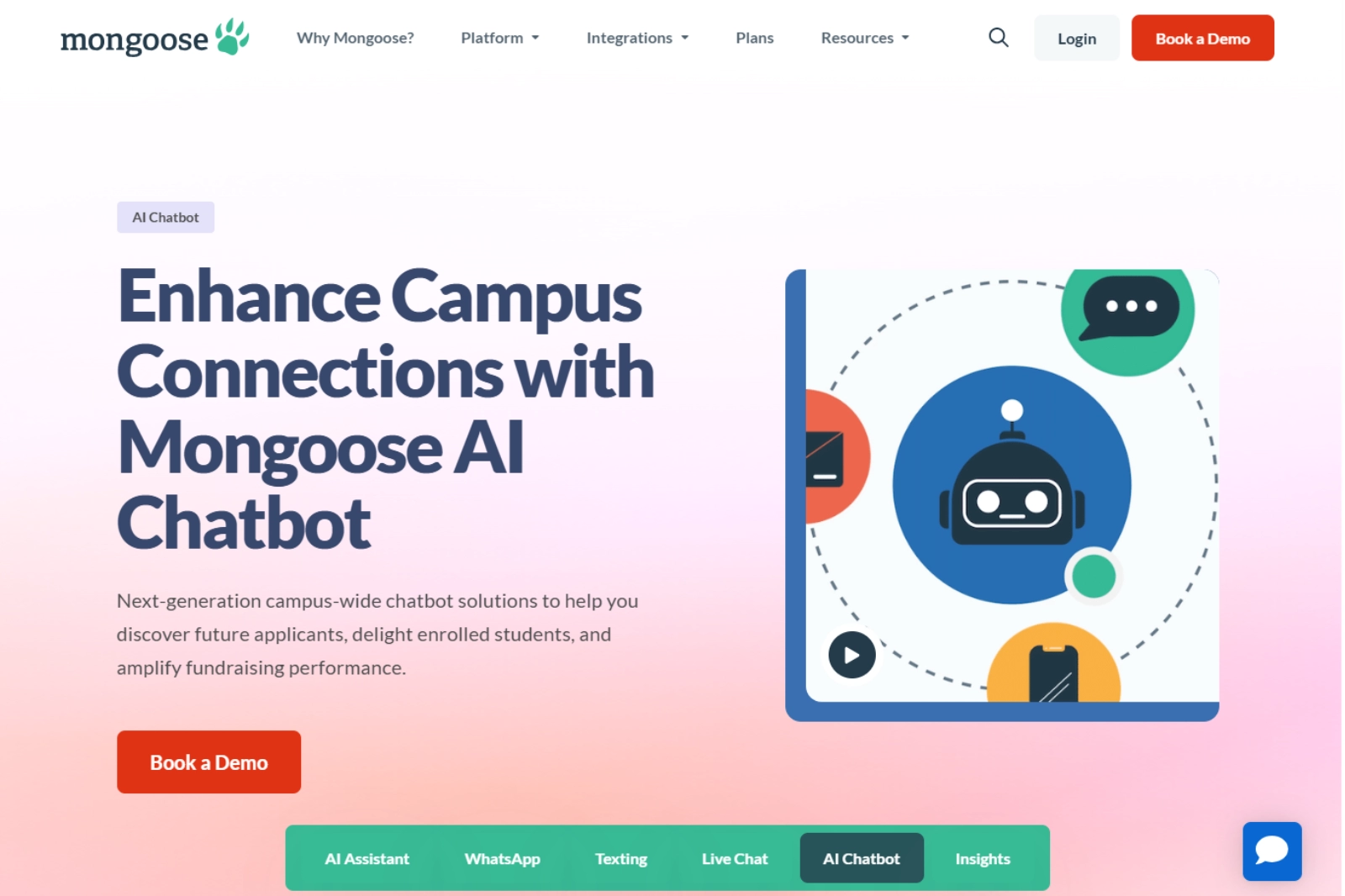 home page of Mongoose Harmony