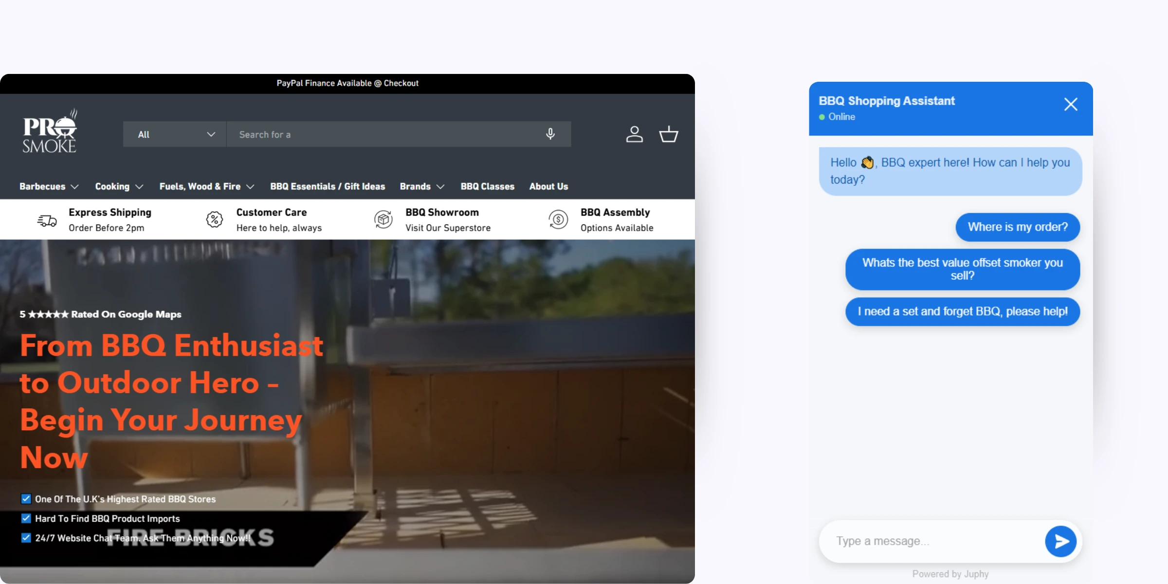 home page of ProSmoke