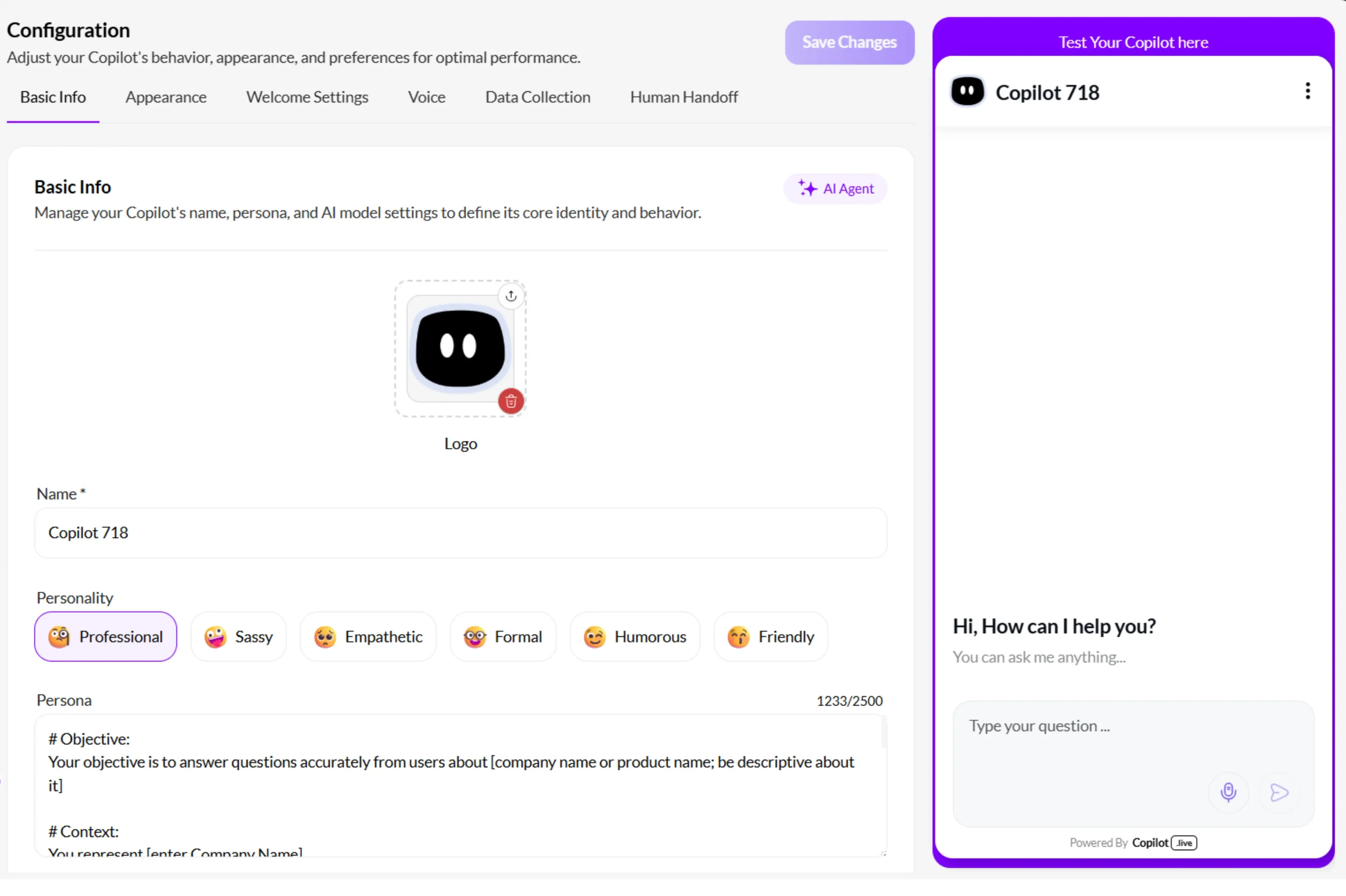 Customize your chatbot