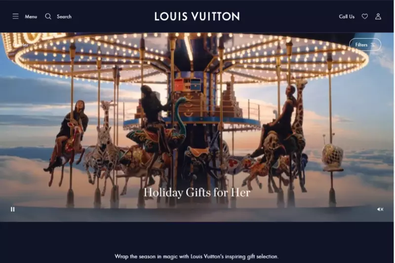 home page of Louis Vuitton