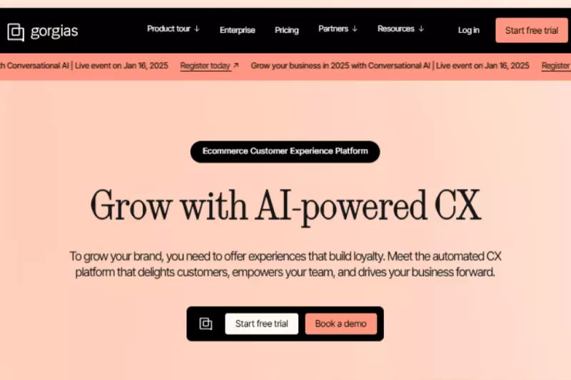 home page of Gorgias