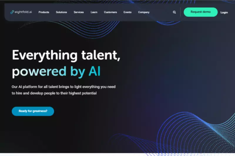 home page of Eightfold