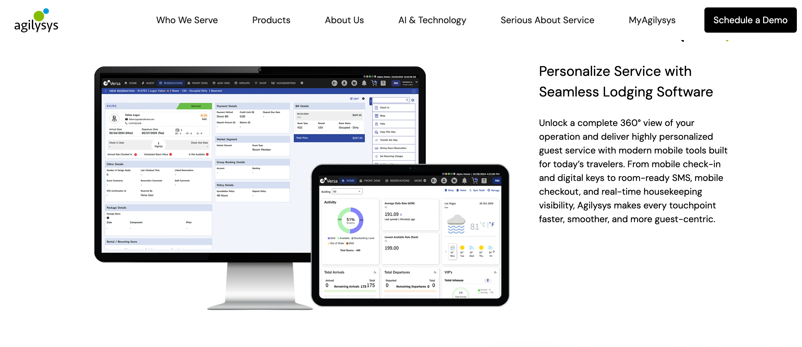 Agilysys Dashboard