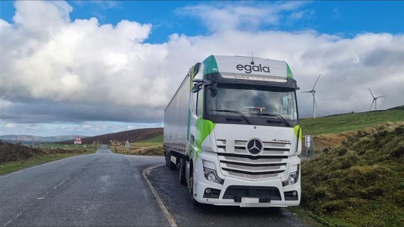 Egala by Boekestijn truck on open European highway under blue sky, representing reliable long-distance and eco-friendly logistics