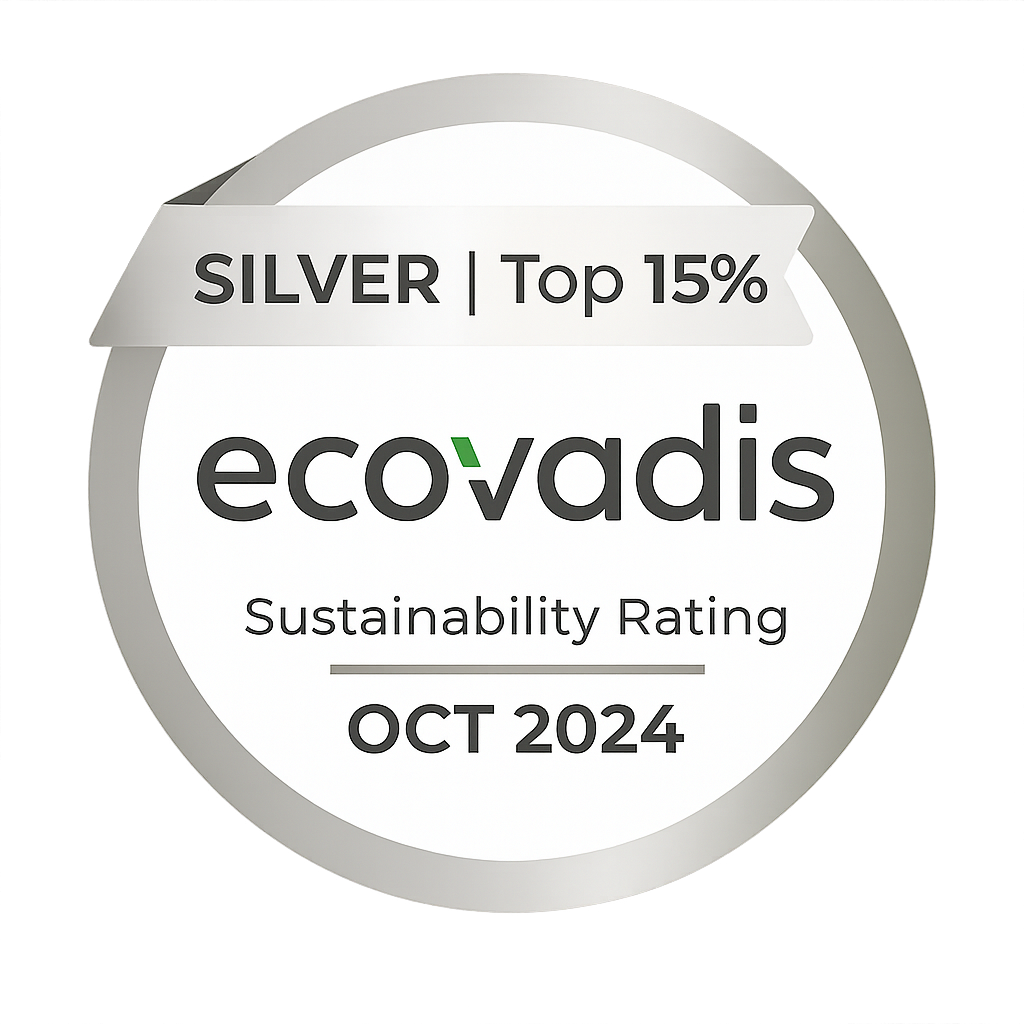 EcoVadis Silver Sustainability Rating 2024 badge — Egala by Boekestijn recognized among the top 15% of companies for environmental, social, and ethical performance