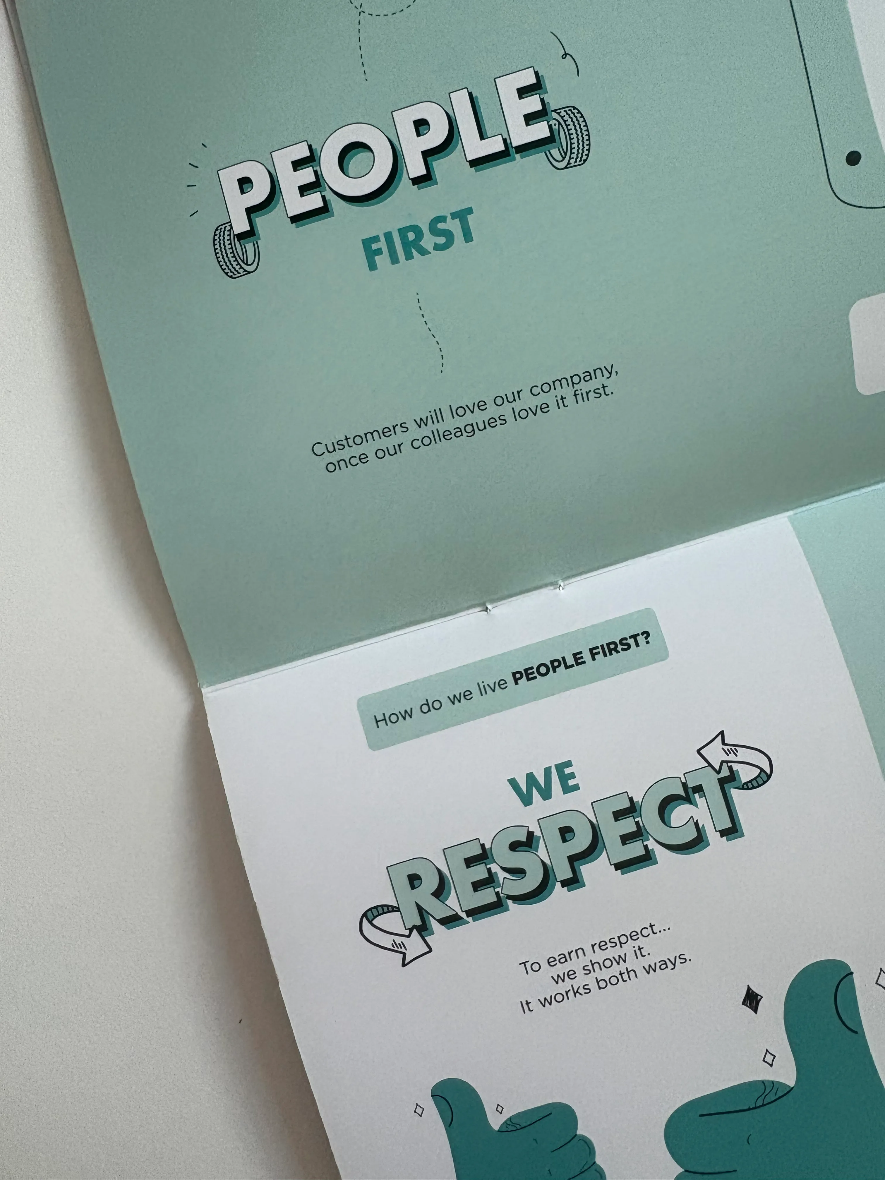 Egala by Boekestijn ‘Book of Better’ guide featuring the value ‘We Respect’ — promoting a people-first culture built on respect and shared values