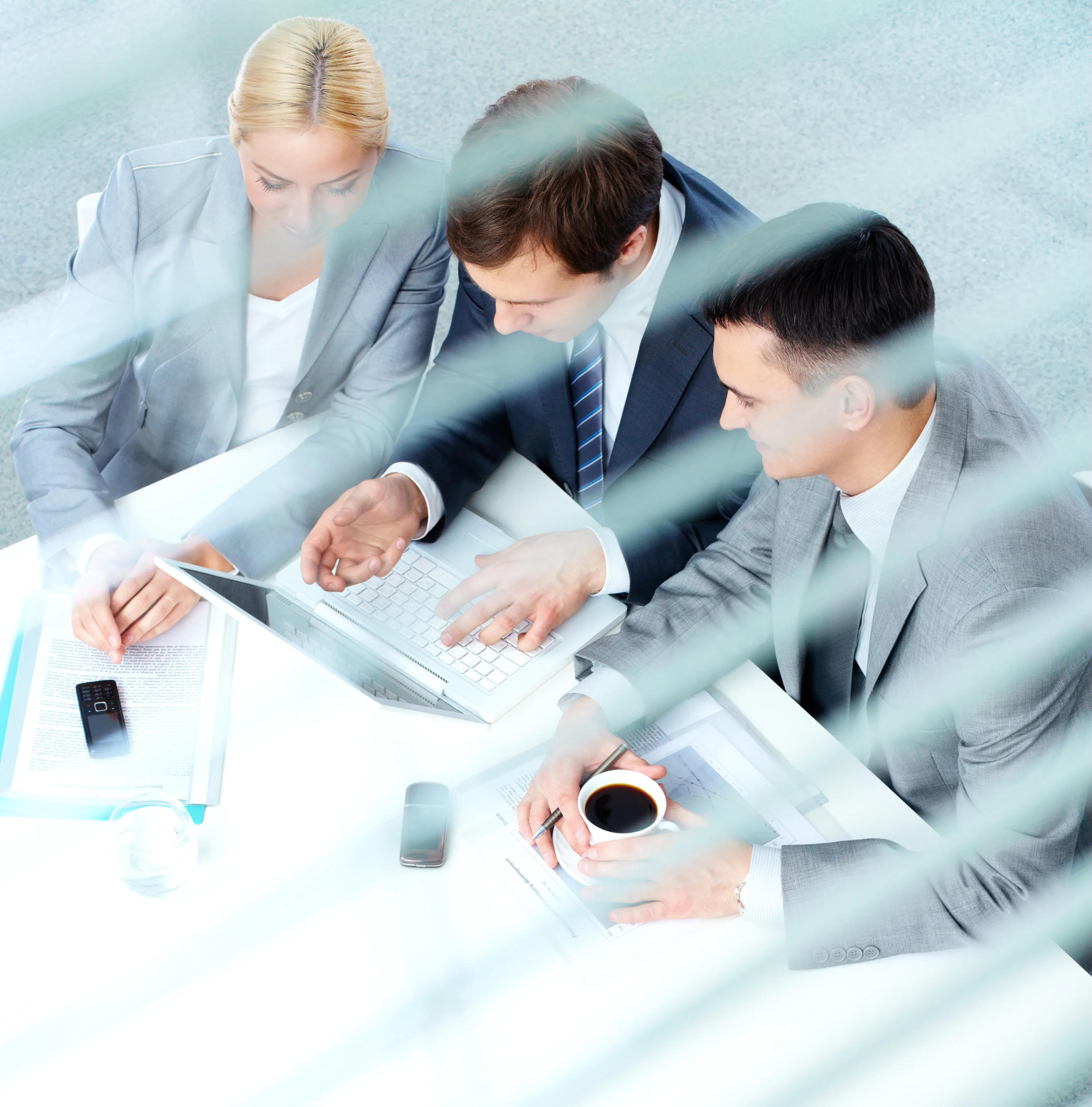 Business professionals at Egala by Boekestijn discussing compliance and ethics — representing integrity and transparency under the Code of Business Conduct.