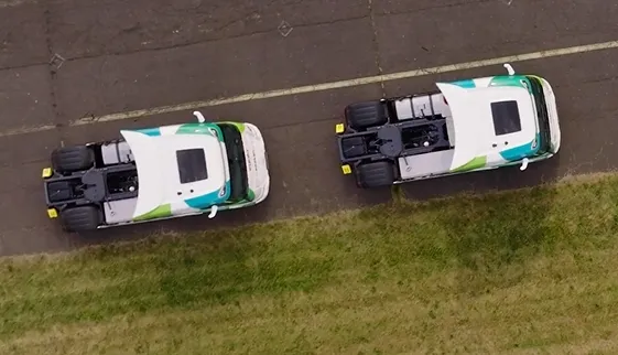 Aerial view of Egala by Boekestijn trucks in the Venlo area, Netherlands — key hub for European trucking and cross-border transport operations.