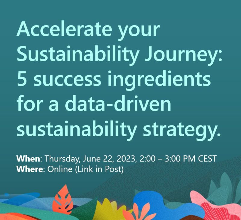 Webinar: 5 success ingredients for a data-driven sustainability strategy