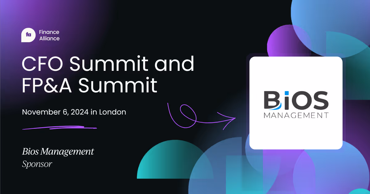 Bios Management is proud to be sponsoring the FP&A and CFO Summit in London on November 6th!