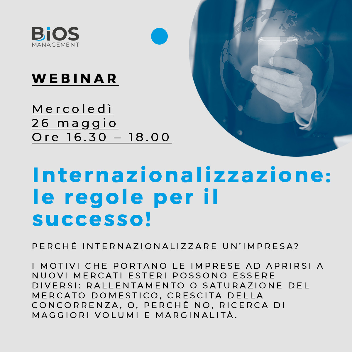 WEBINAR | Internazionalizzazione: le regole per il successo!