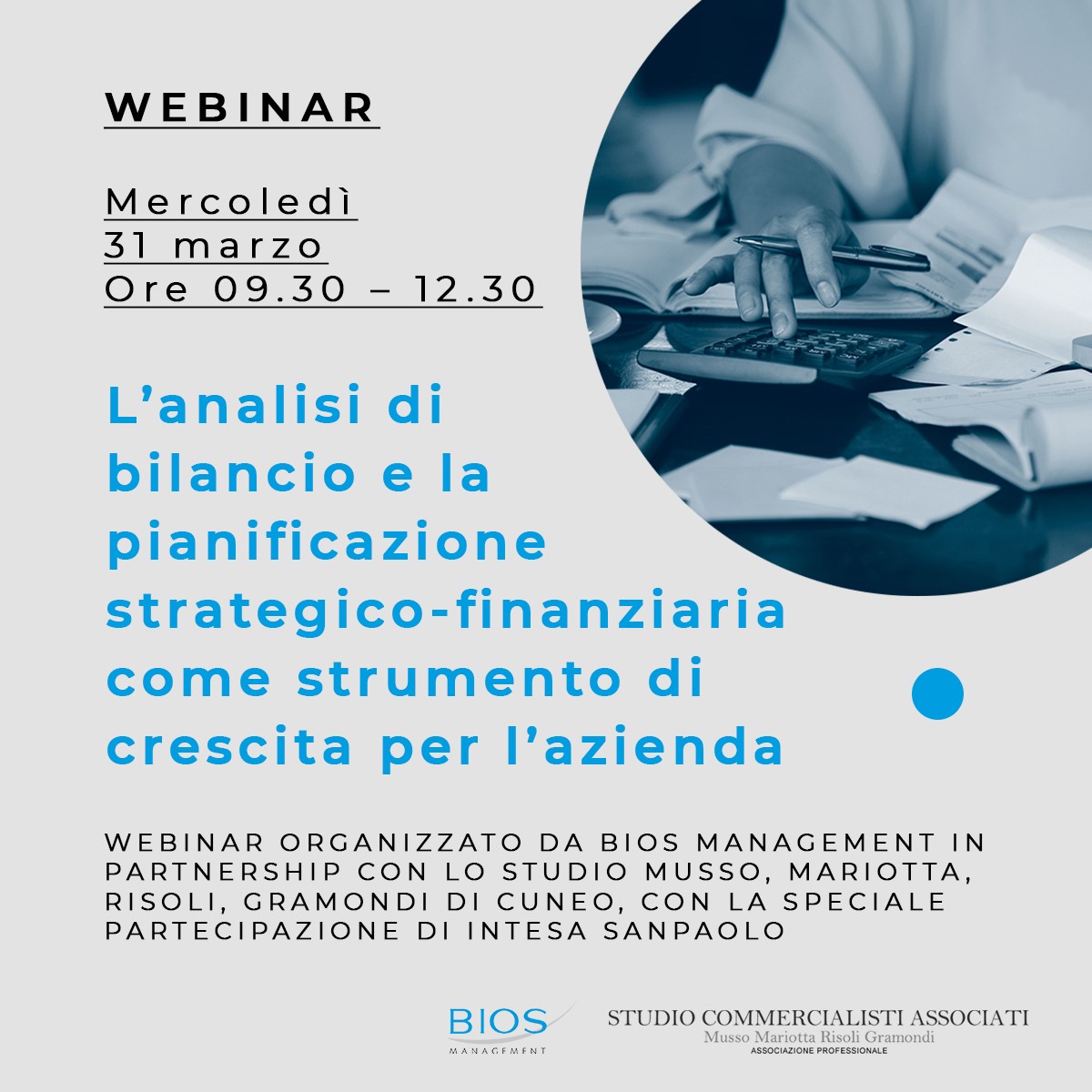 WEBINAR | L'analisi di bilancio e la pianificazione strategico-finanziaria come strumento di crescita per l'azienda