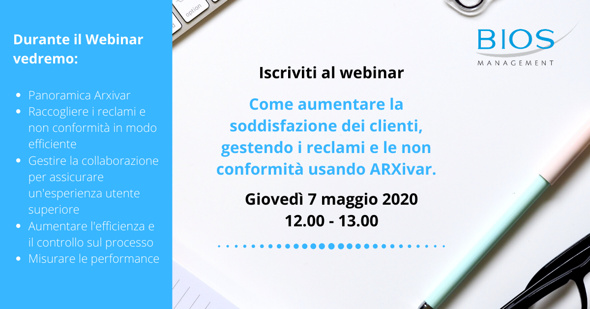 Partecipa al webinar giovedì 7 maggio 2020