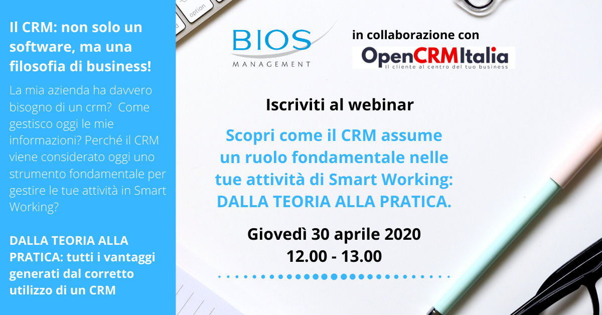 Partecipa al webinar giovedì 30 aprile 2020