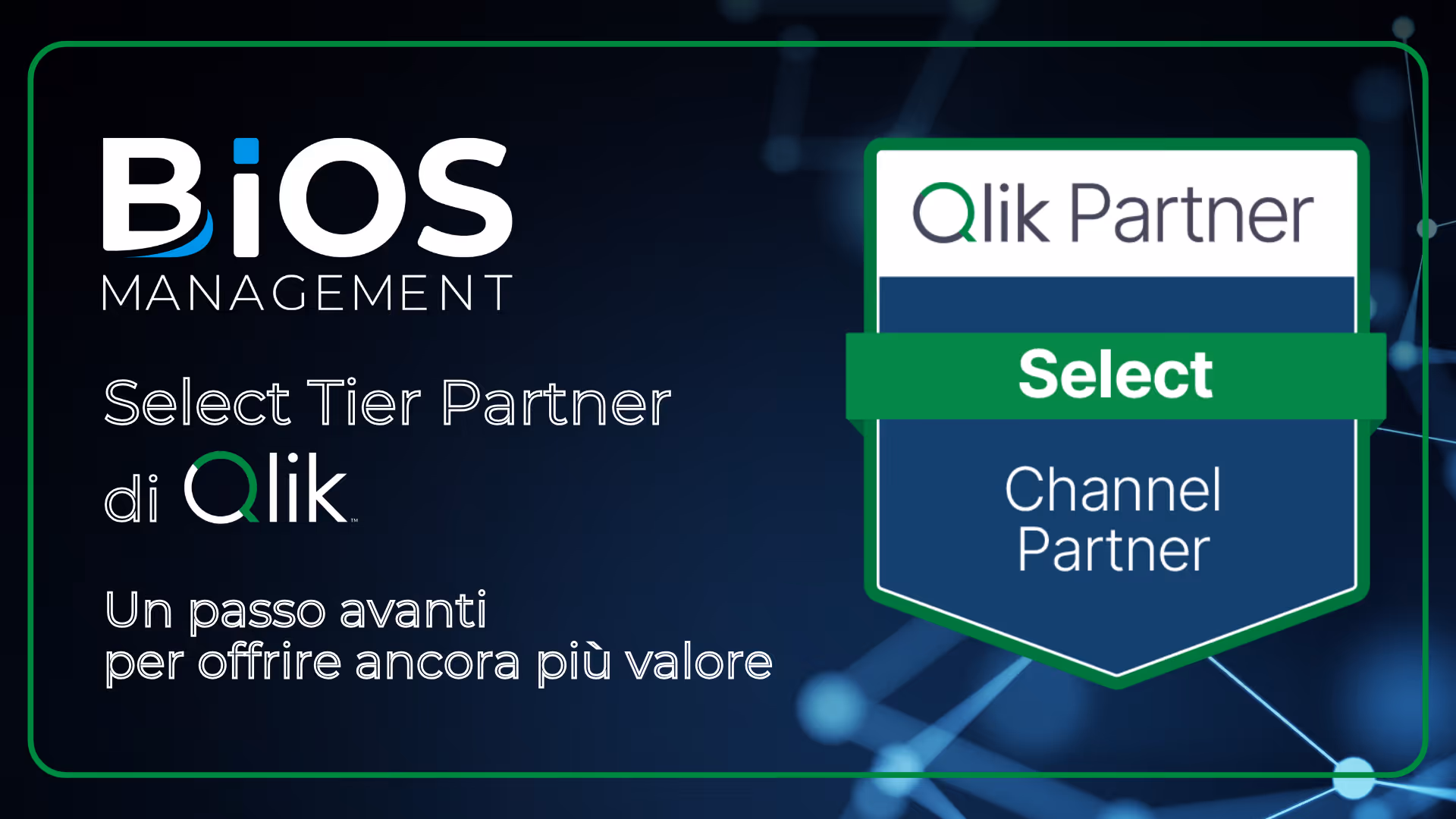 Bios Management promossa a Select Tier Partner di Qlik!