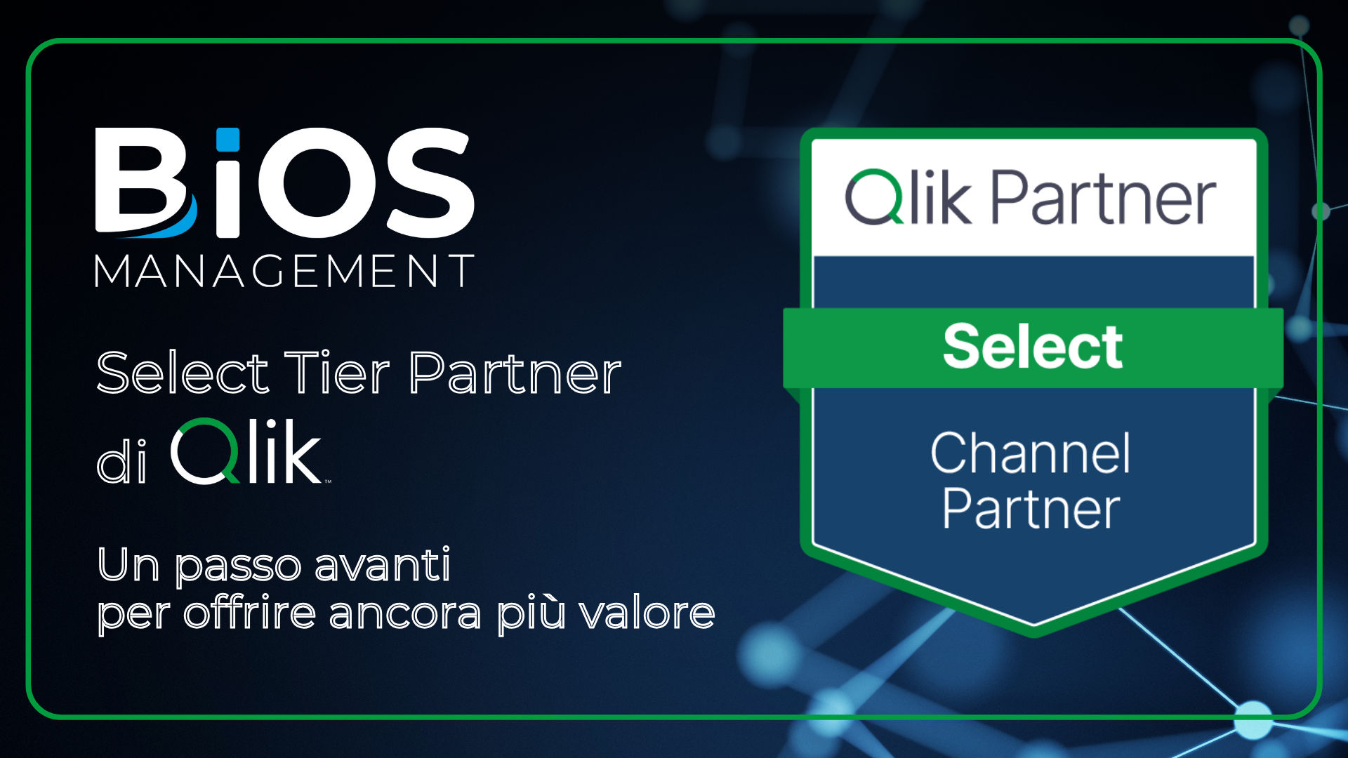 Bios Management promossa a Select Tier Partner di Qlik!