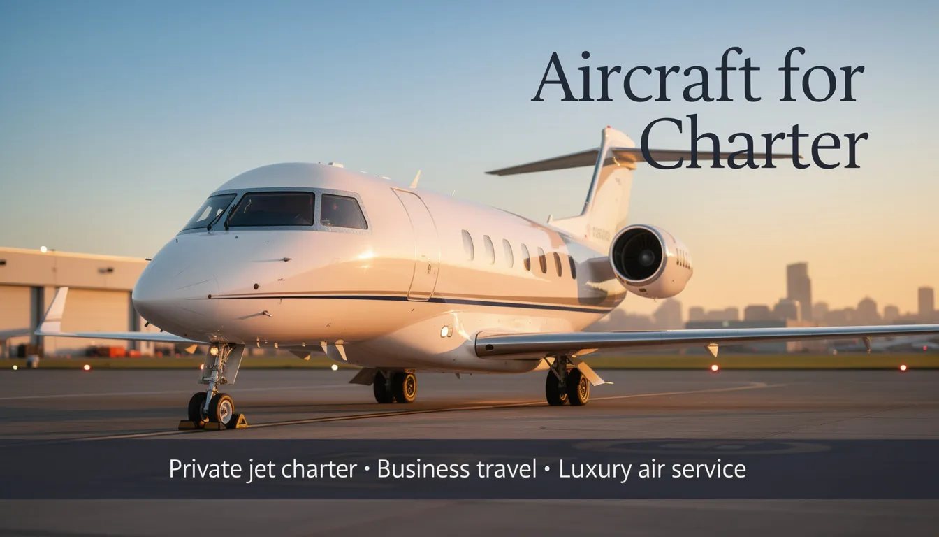 The image features a sleek private jet ready for charter, showcasing its modern design and luxurious exterior. This aircraft represents the pinnacle of private aviation, offering personalized service and direct access to exclusive destinations for private jet travelers.