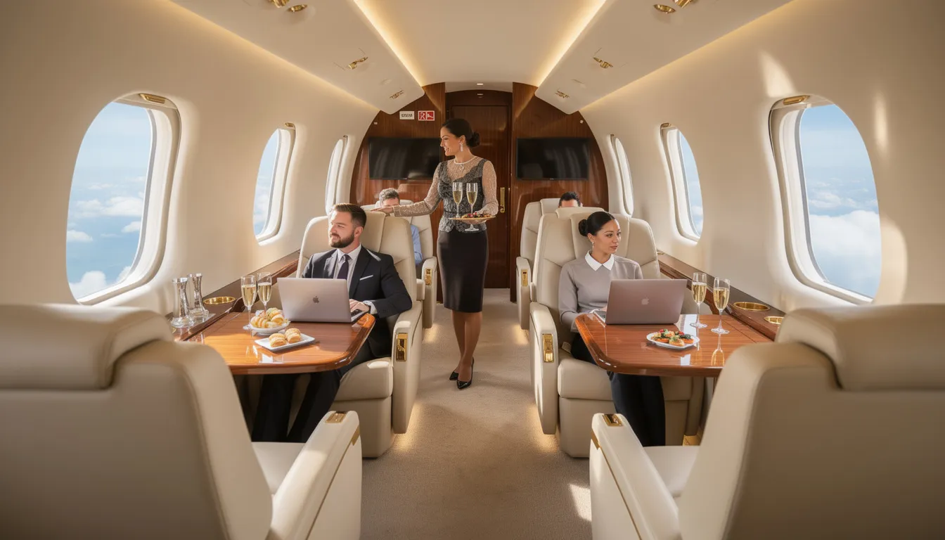 Experience Luxury and Comfort: A Look at Private Jet In-Flight