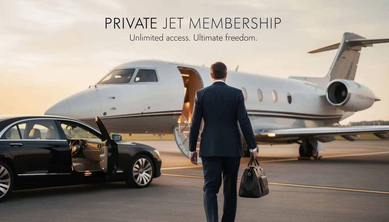 The image depicts a sleek private jet, symbolizing the exclusive benefits of private jet membership, designed to solve air travel logistics for clients in various industries, including sports and entertainment. With a focus on comfort and flexibility, this aircraft offers unmatched access to destinations around the world, ensuring a seamless flying experience for passengers.