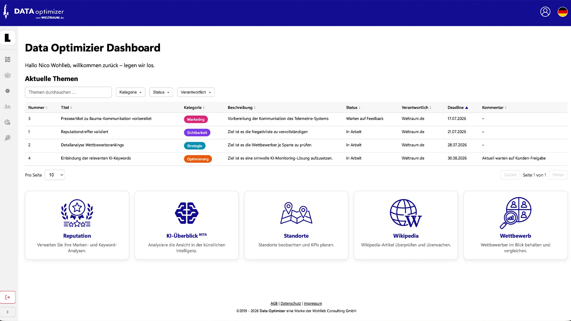 Weltraum.de - App - DATA Optimizer