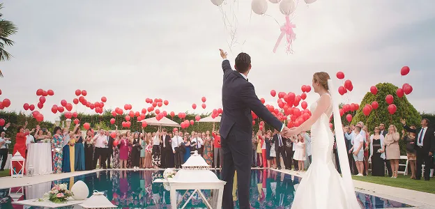 Married couple celebrating at their event location planned by Paradym Events