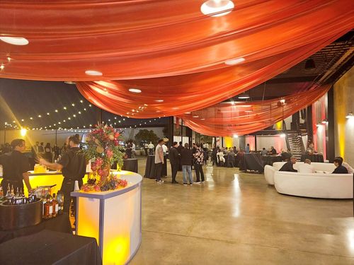 Disco ball reflecting colorful lights at a vibrant Portland event by Paradym Events