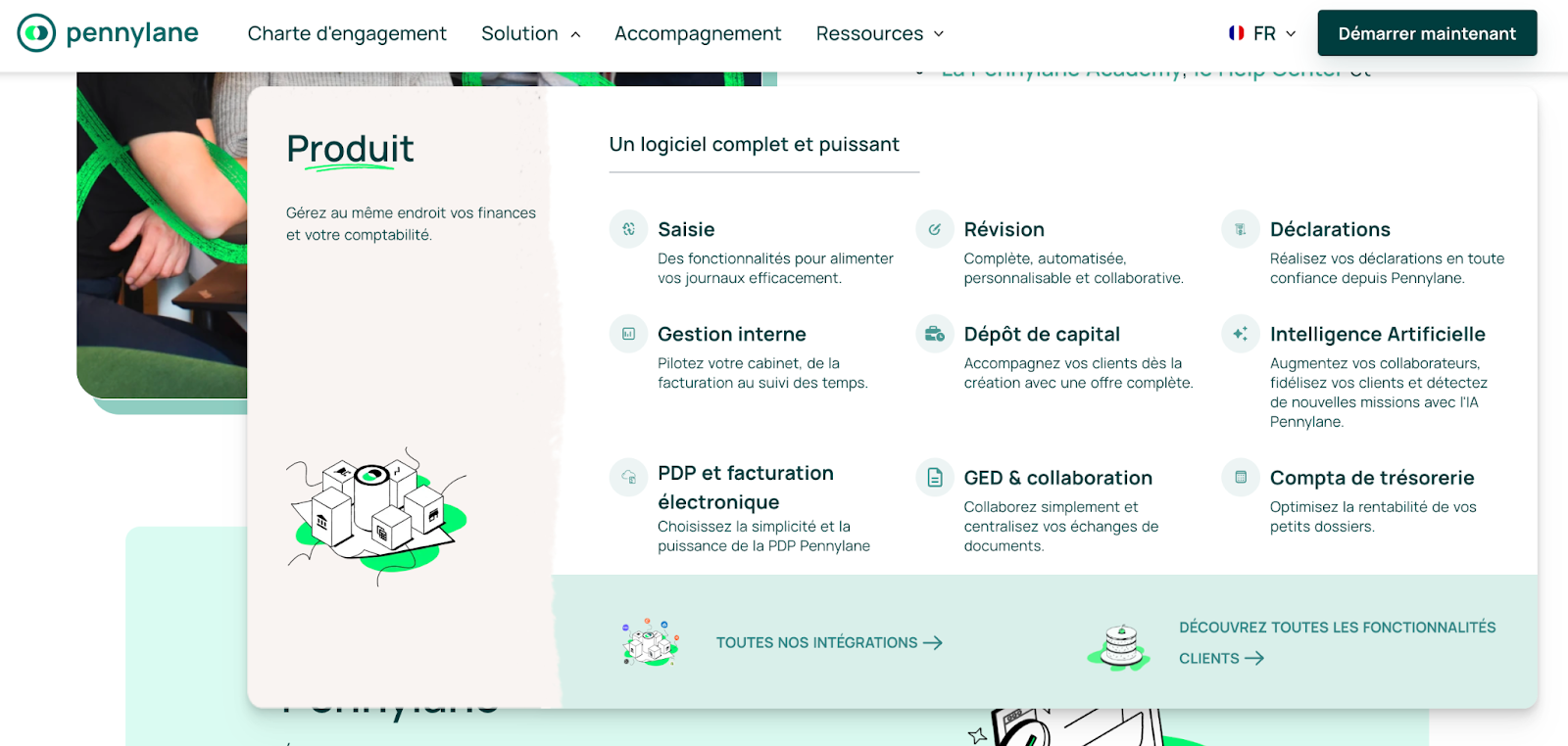 Site web Pennylane page produit