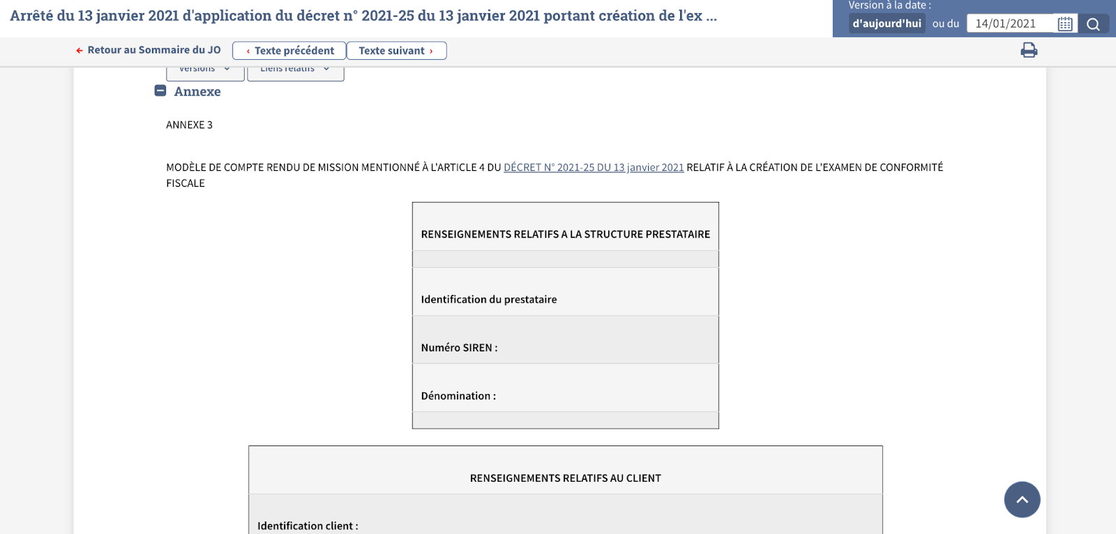 Lettre de mission exament de conformité