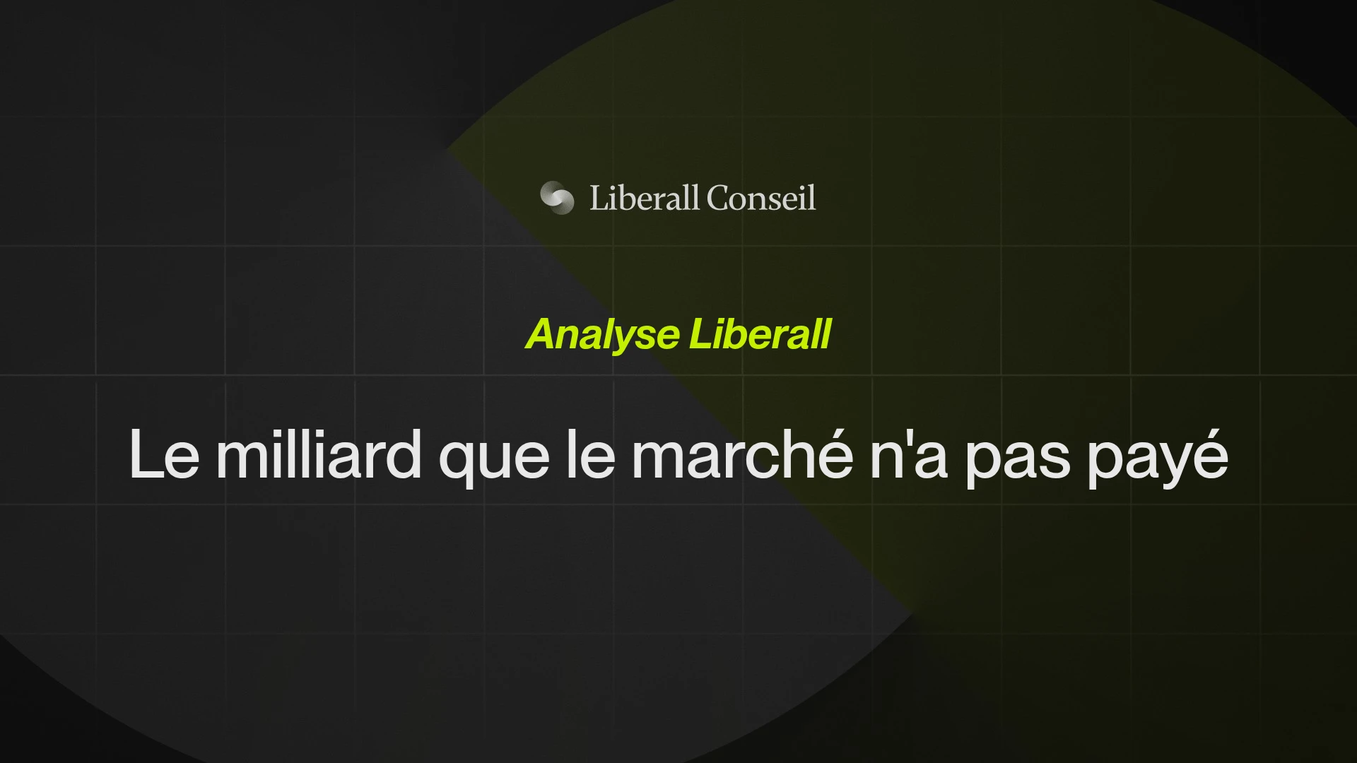 Le milliard que le marché n'a pas payé