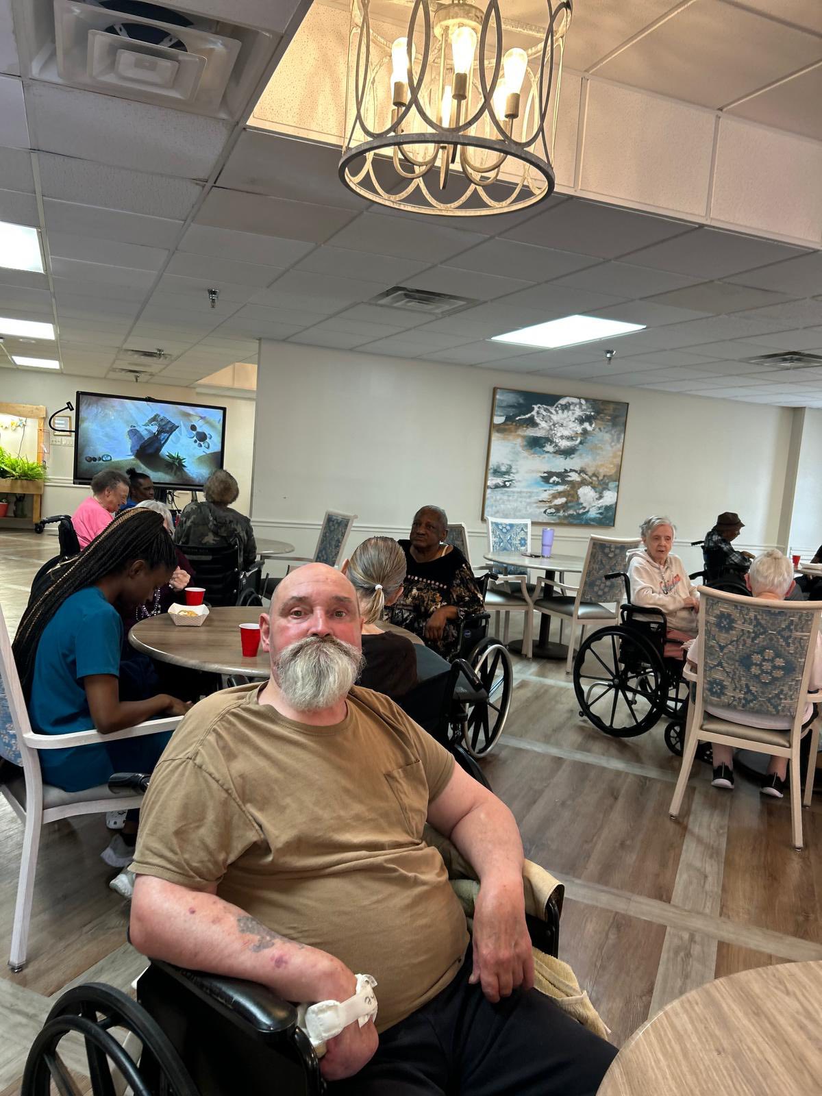 Residents in a waiting room