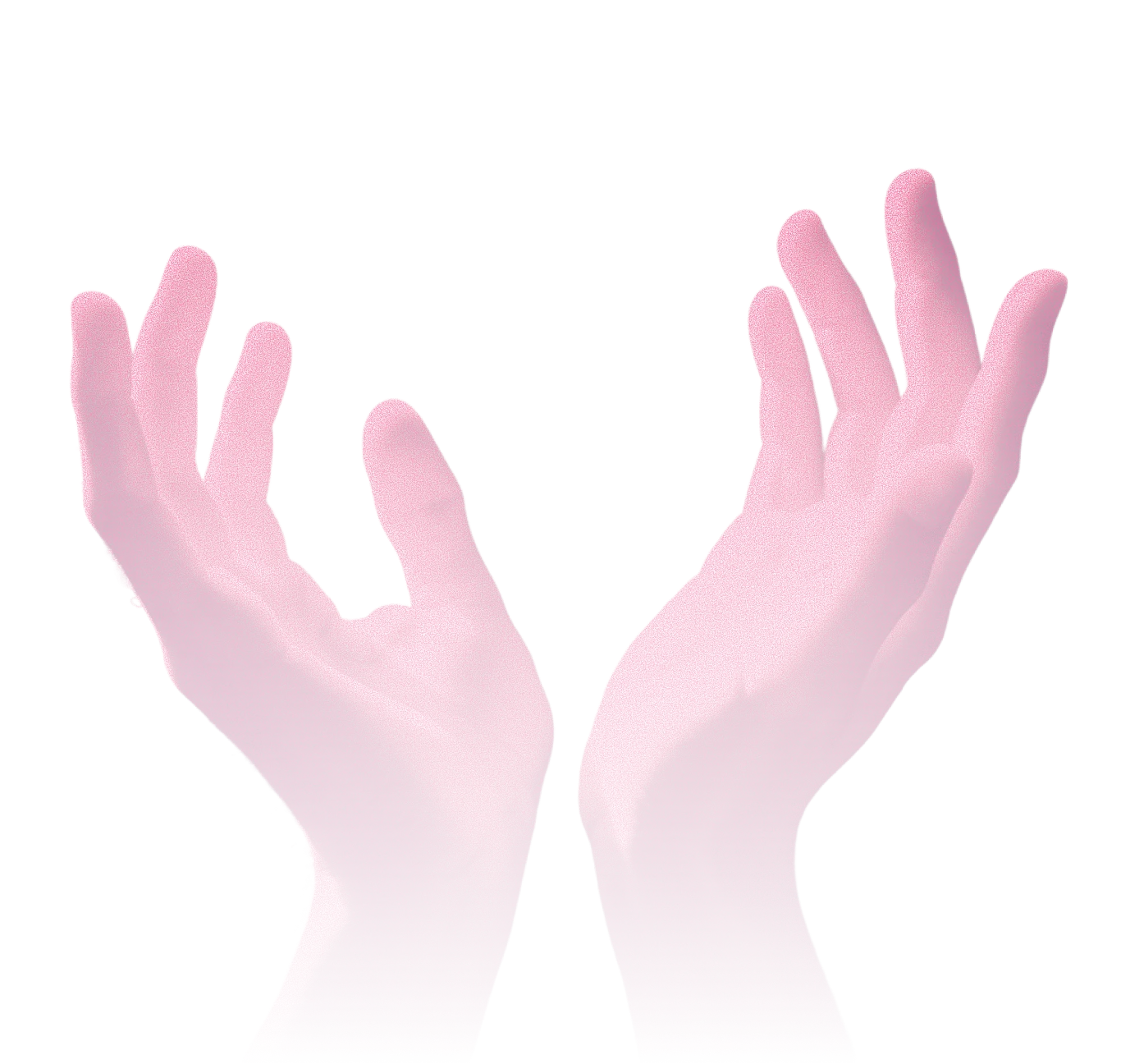 Hands in a upwards protecting gesture