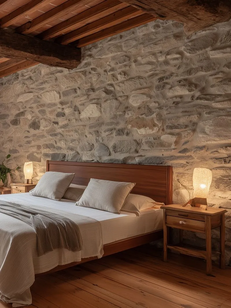 A man sitting in the room in old romantic cottage
