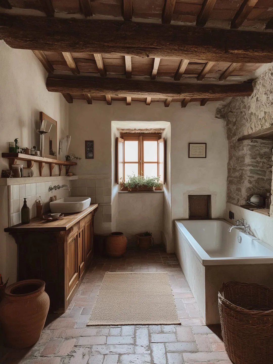 A man sitting in the room in old romantic cottage