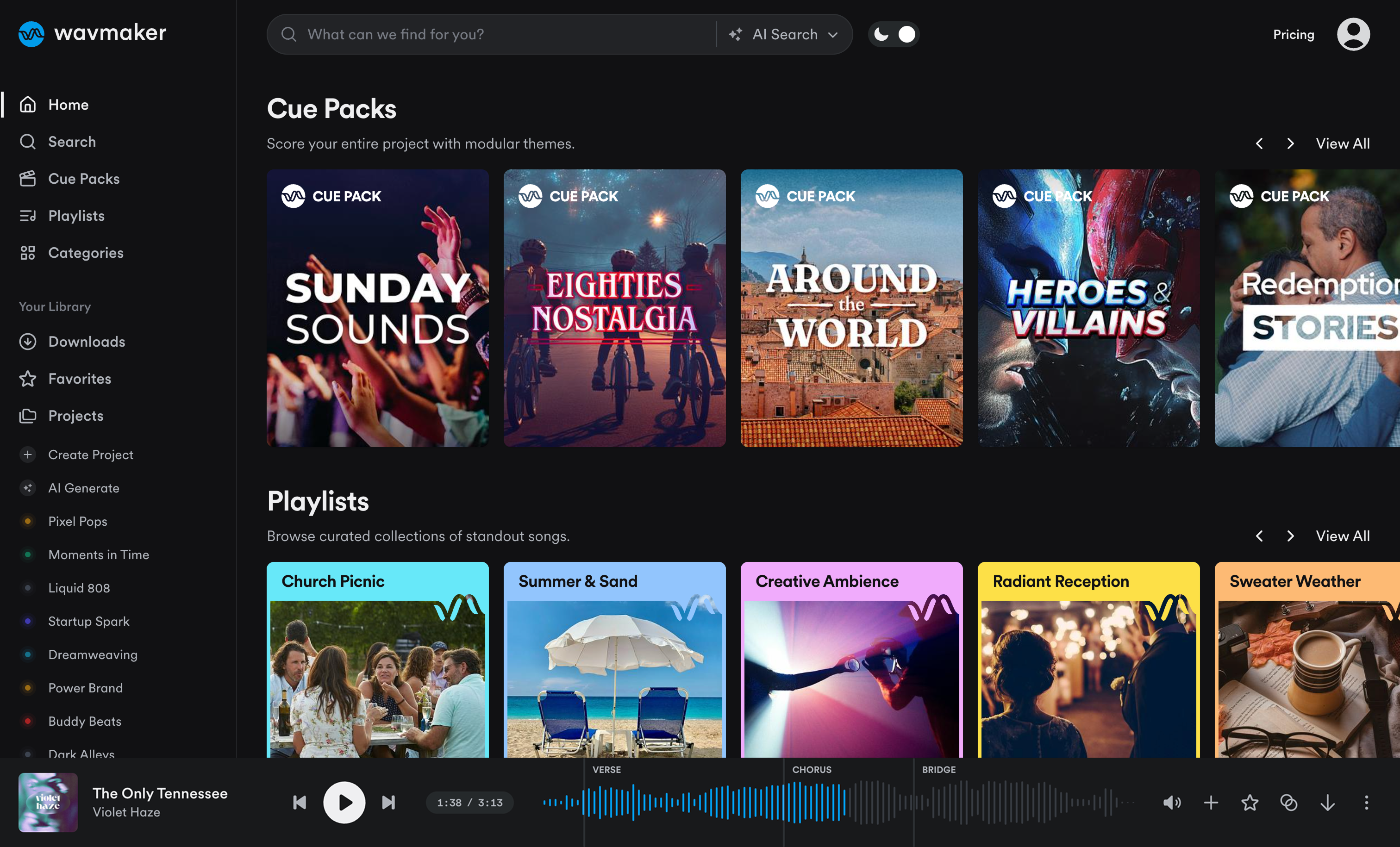 WavMaker app interface