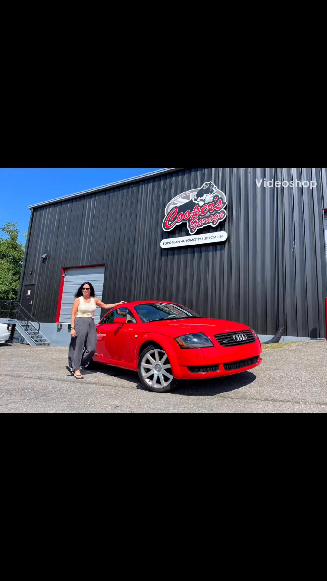 Imola Red 2002 Audi TT after timing‑belt and refresh work at Cooper’s.