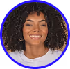 smiling girl with curly hair