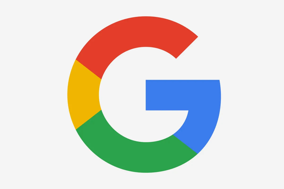 The Google "G" as the logo on a white background