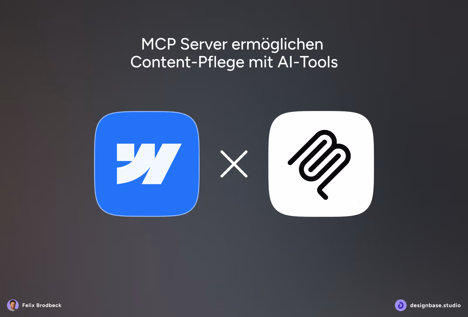 Logos von Webflow und MCP Servers