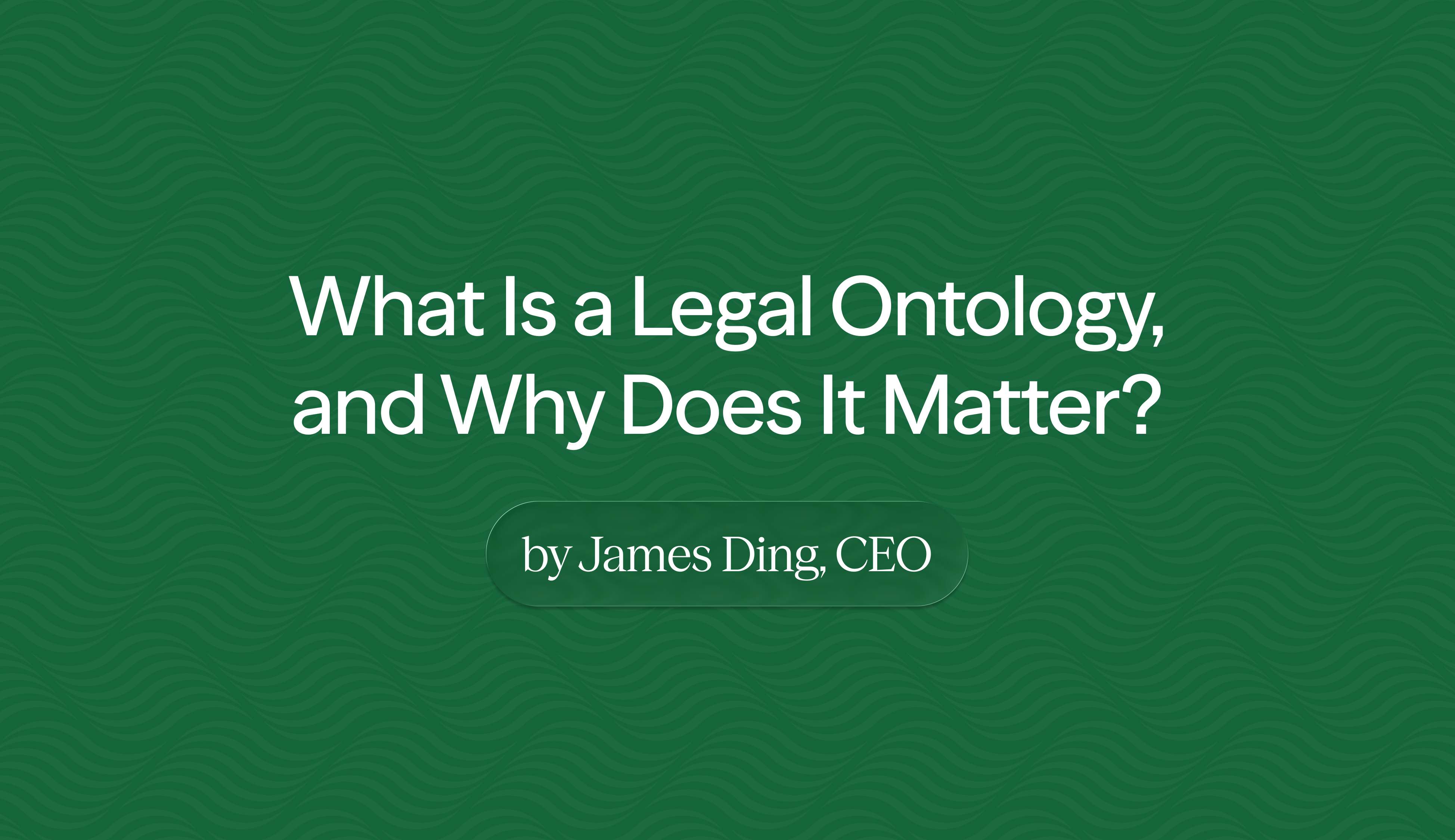 Law firms store decades of negotiated intelligence in documents. An ontology is what turns that accumulated experience into an understandable resource that the whole firm can draw on.