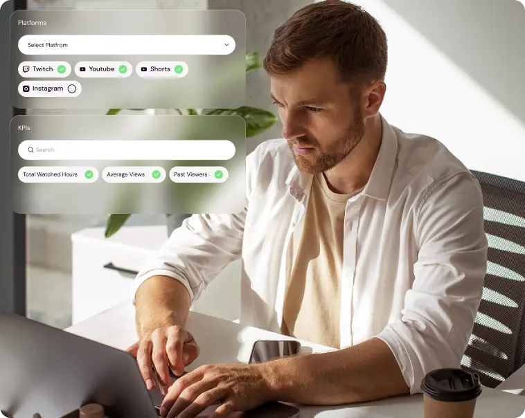 Selecting platforms and KPIs for a campaign report in Shikenso Campaign