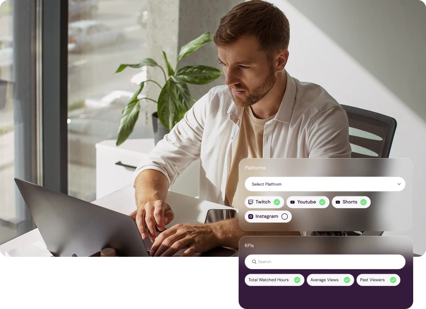 Selecting platforms and KPIs for a campaign report in Shikenso Campaign