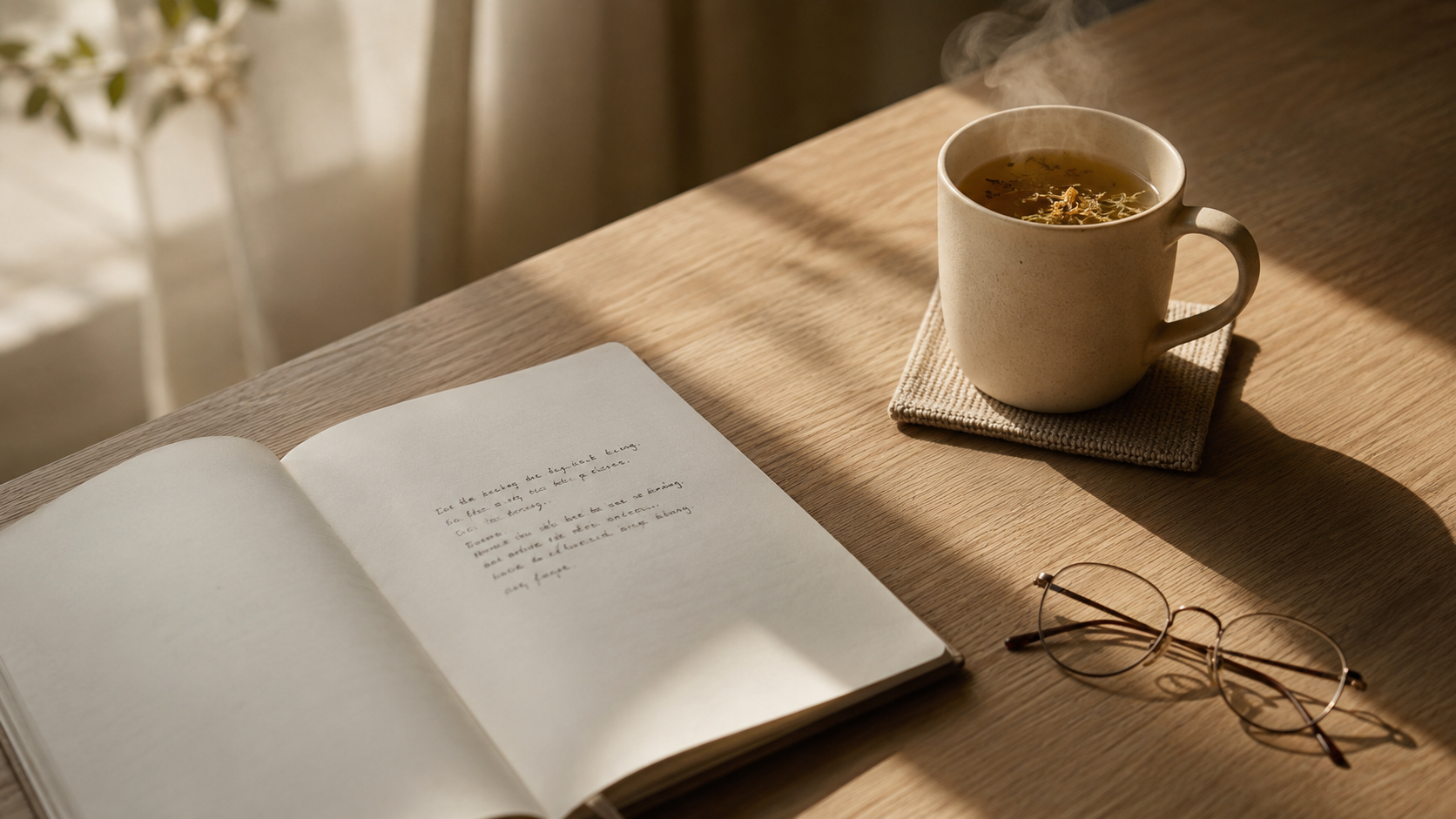 Eine Teetasse und ein buch