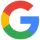 Colorful Google logo with distinctive four-color letter design