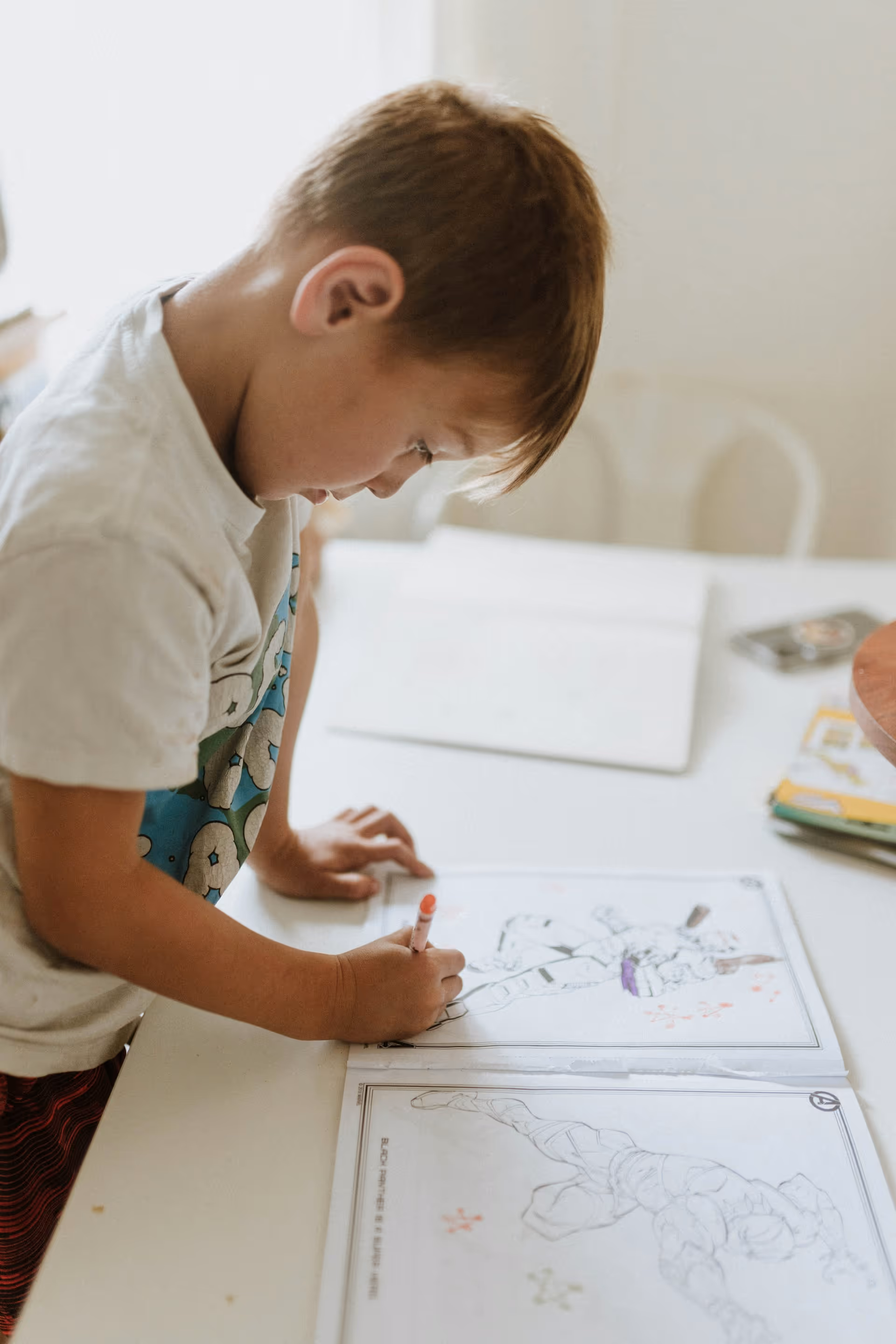 Elementary school student learning