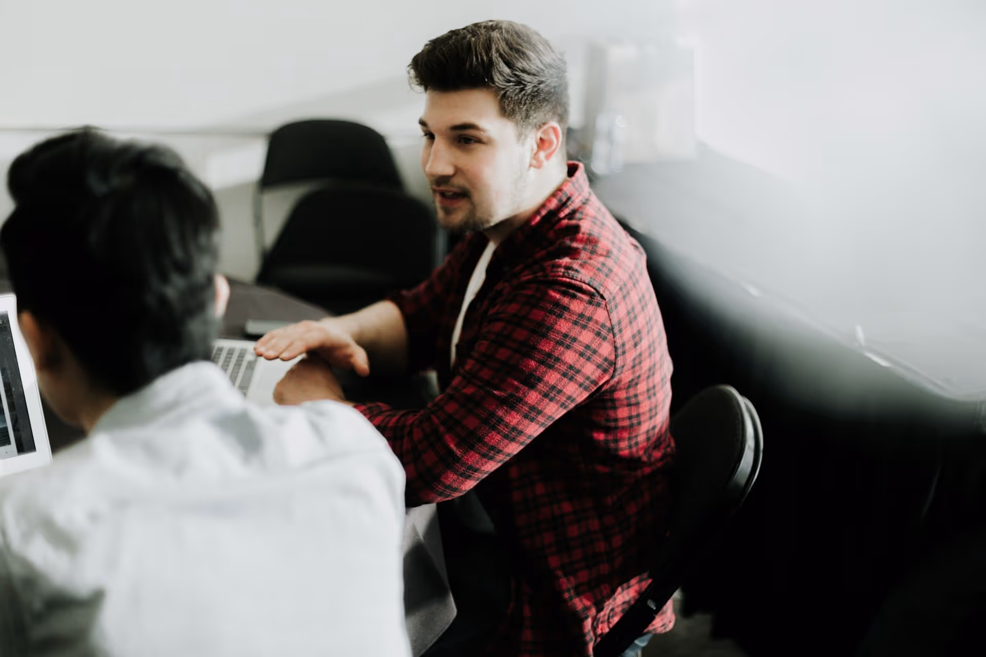 High school student learning with a tutor