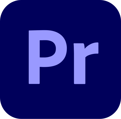 "Adobe Premiere Pro" logo.